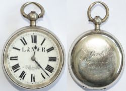 London & North Western Railway pre grouping nickel cased pocket watch with an English Lever movement