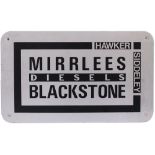 British Railways Diesel Class 60 power unit makers plate HAWKER SIDDELEY MIRRLEES DIESEL