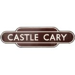 Totem BR(W) FF CASTLE CARY from the former Great Western Railway station between Yeovil and