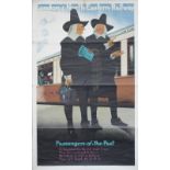 Poster LNER PASSENGERS OF THE PAST by Austin Cooper. Double Royal 25in x 40in. In fair condition