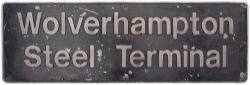 Nameplate WOLVERHAMPTON STEEL TERMINAL ex BR class 56 56069. Built at BREL Doncaster in December