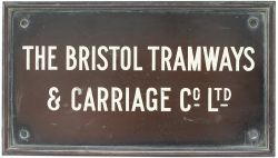 Bus motoring bronze plaque THE BRISTOL TRAMWAYS & CARRIAGE CO LTD measuring 16in x 9in. In very good