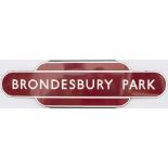 Totem BR(M) HF BRONDESBURY PARK from the former London & North Western and North London Railway