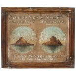 GWR advertising tinplate wall sign ANOTHER STRIKING SIMILARITY BEAUTIFUL BRITAIN ST MICHAELS MOUNT