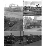 50 large format glass/non-glass negatives. Taken in 1925 includes SR, LSWR and GER at Clapham