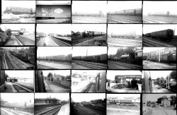 71 35mm negatives. Taken in 1956 locations include: Wolverton, Bletchley, Paddington, Clevedon,