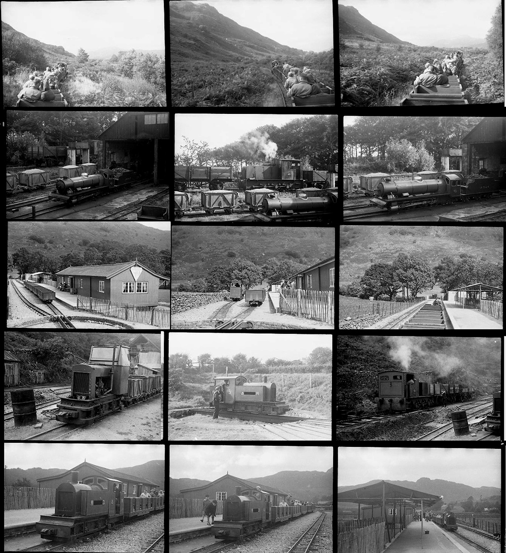 44 35mm negatives. Taken in 1950 location Ravenglass & Eskdale Railway. Negative numbers within