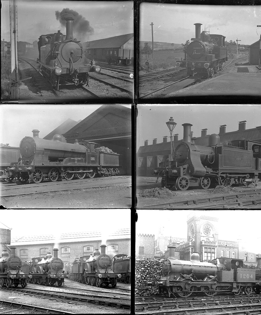 50 mostly large format glass negatives. Taken in 1923 includes: Isle of Wight Rly, MR LSWR and
