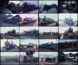100 Railway Slides of late BR Steam. A good mix including some Rail Tours. Sold with Copyright.