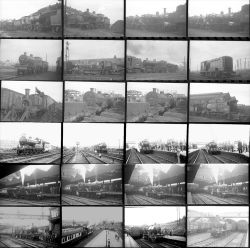 98 35mm negatives. Taken in 1952 locations include: Derby, Wigan, Kenyon Jct, Manchester Central,
