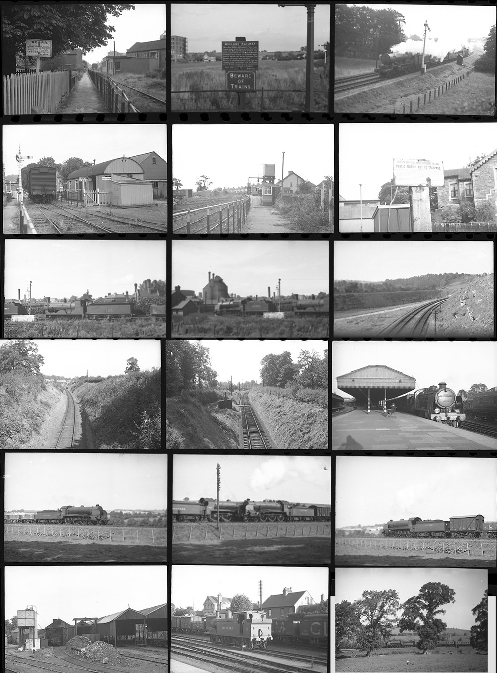24 35mm negatives. Taken in 1940 location Weston Clevedon & Portishead Railway plus some mixed SR/