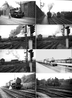 66 rolled Railway Negatives in original boxes 2¼ x 3¼ taken in the early 1950s of UK steam.