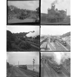 50 large format glass/non-glass negatives. Taken in 1924 includes LSWR, SECR and GWR at Nine Elms,