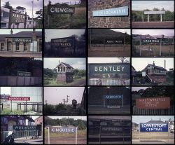 68 Colour Slides to include Stations showing Running-In-Boards and Signal Boxes etc. Sold with