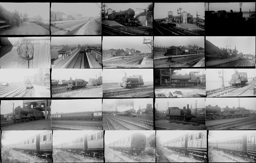 92 35mm negatives. Taken in 1955 locations include: Reston, Kelso, Dalry Road, Musselburgh,