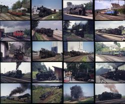 75 colour slides. Mostly steam taken in the 1970s European locations including Austrian OBB,