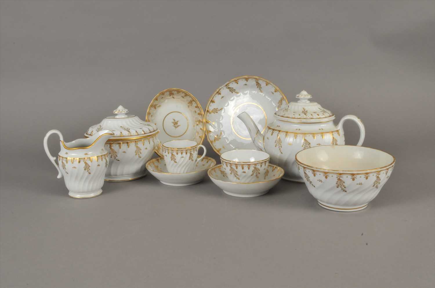 A Worcester porcelain tea service, circa 1780-90