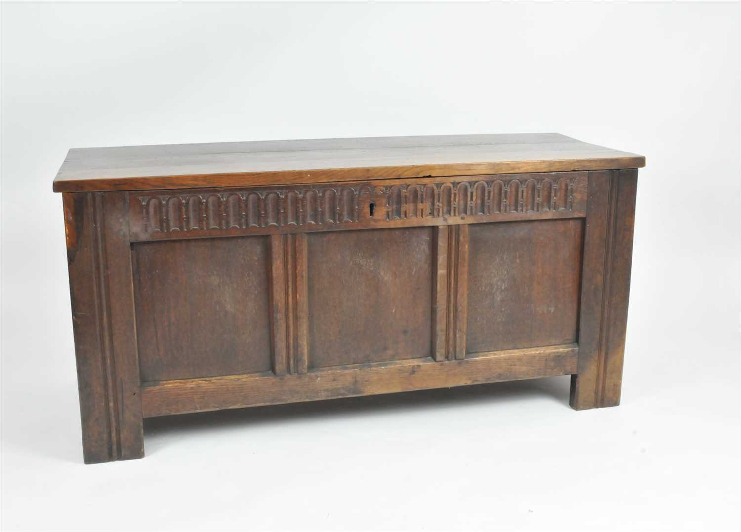 An 18th century and later country oak coffer