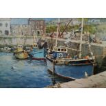 † Josiah John Sturgeon RI RSMA (British 20th Century, 1919-2000), Mousehole Harbour