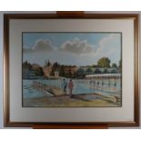 † Bert Wright RSMA FRSA (British 20th-21st Century), Henley Regatta