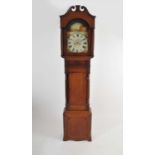 A 19th century oak cased long case clock