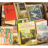 QUANTITY OF WALKING BOOKS and guide books (2 boxes)