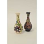 Two Moorcroft 'Fuschia' bottle vases