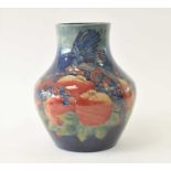 Large Moorcroft Finches and Pomegranate vase