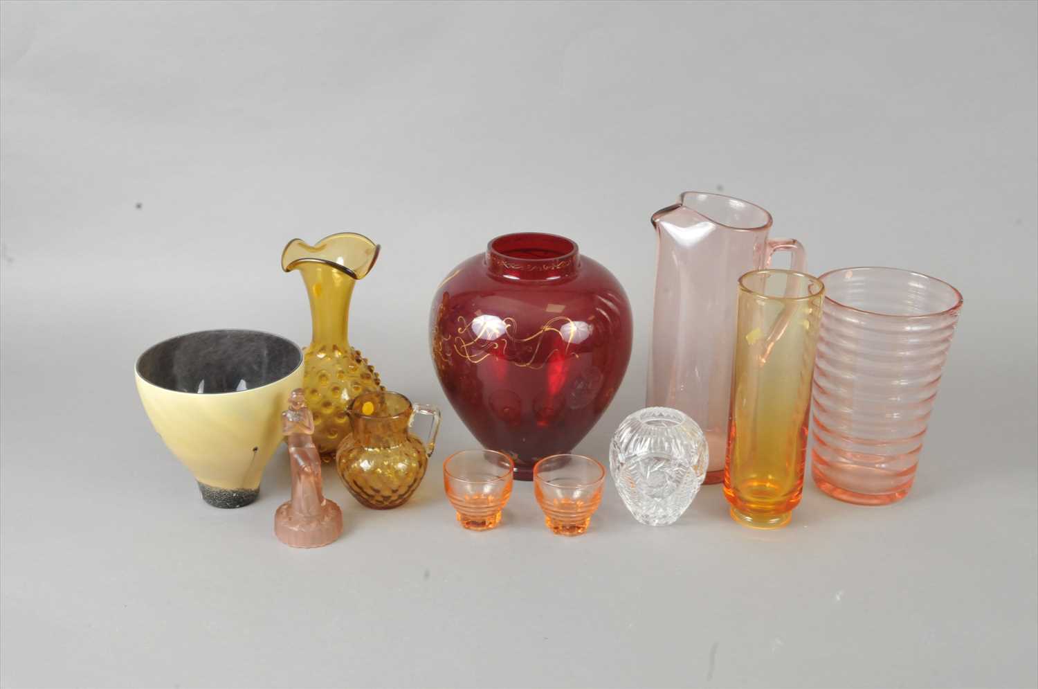 Collection of decorative glassware