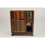 An early 20th century walnut veneered radiogram