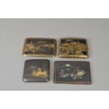 Four Japanese cigarette cases