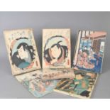 A collection of Japanese woodblock prints