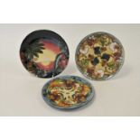 Three Moorcroft Year Plates - 1998, 1999 and 2000