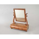 A small 19th century mahogany veneered dressing mirror