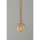 A 9ct St Christopher's pendant