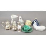 Collection of ceramics, glass and silver-plate