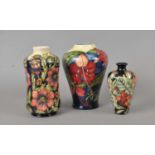 Three contemporary Moorcroft vases