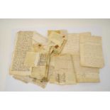 LEGAL INDENTURES, 13 mainly 17th century indentures on vellum, some with seals still attached.