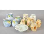 A good collection of E Radford Art Deco pottery