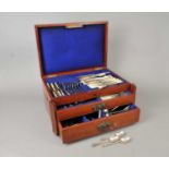 A part cased canteen of plated cutlery