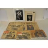 KENNEDY ASSASSINATION. A quantity of newspaper and magazine articles including Chicago American,