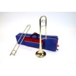 A trombone with case