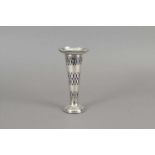 An Edwardian silver mounted vase