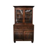 A 19th century mahogany secretaire bookcase