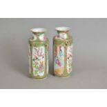 A pair of Chinese Cantonese famille rose vases