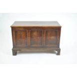 A George III country oak mule chest