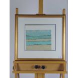 † British School (20th Century), Two Pastels a Beach Coastal View and Harbour Scene