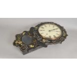 A Victorian Japanned wall clock,