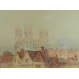 watercolour of a cathedral