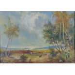 British school, early 20th century, Cattle beside a woodland setting, signed Clayton, oil, 31 x 46cm